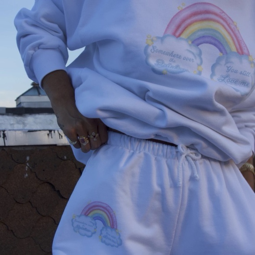 ISO HEAVY MANNERS WE FELL OFF SWEAT SET🌈